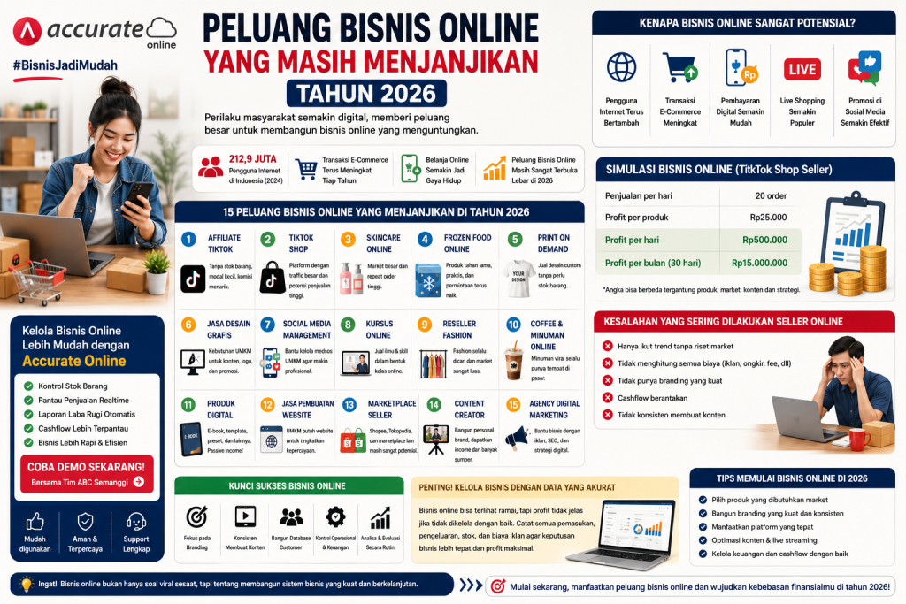 15 peluang bisnis online yang menjanjikan di 2026